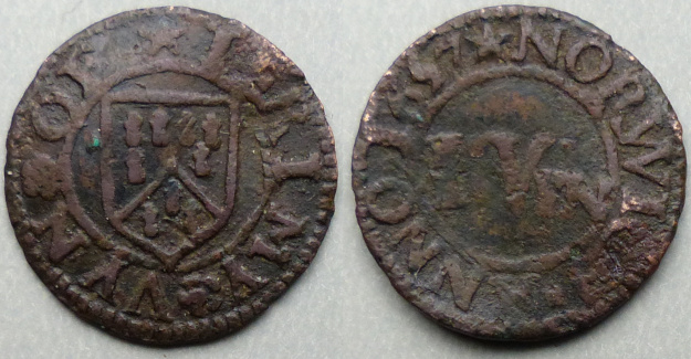 Norwich, Jerimy Vyn 1657 farthing